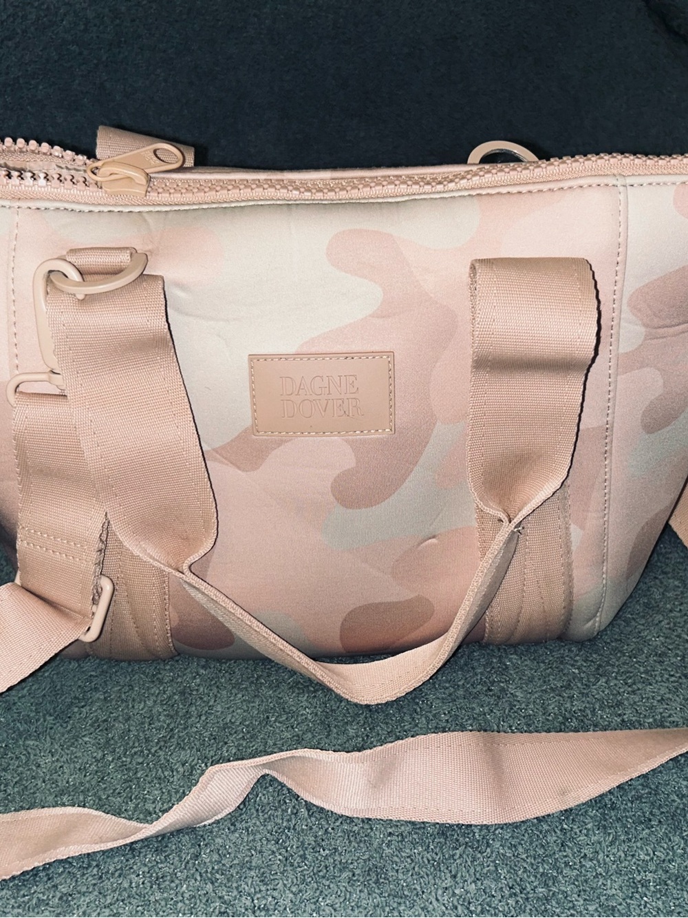Dagne Dover Pink Camo Neoprene Tote Large